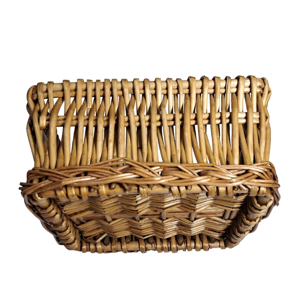 Wooven Rectangular Basket Brown Storage, Decorative, Fruit 9.5 ×‎ 8 ×6